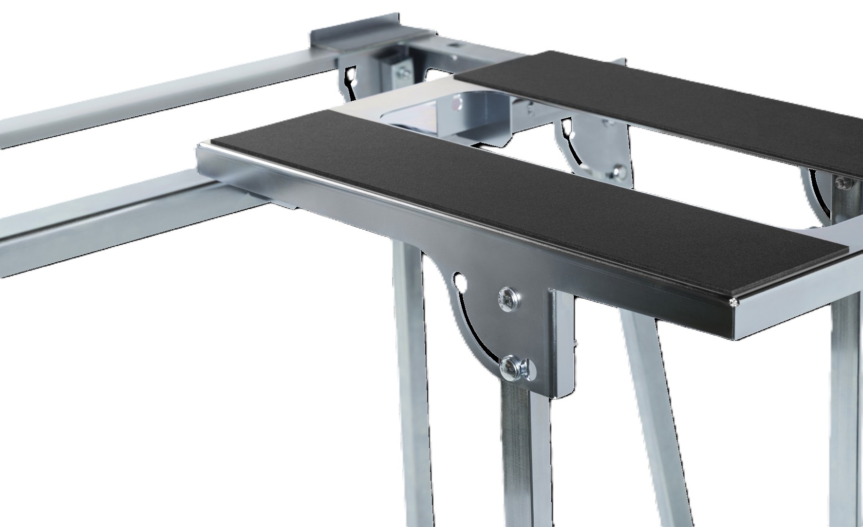 The extension table can be used as a support table when cutting large-format tiles